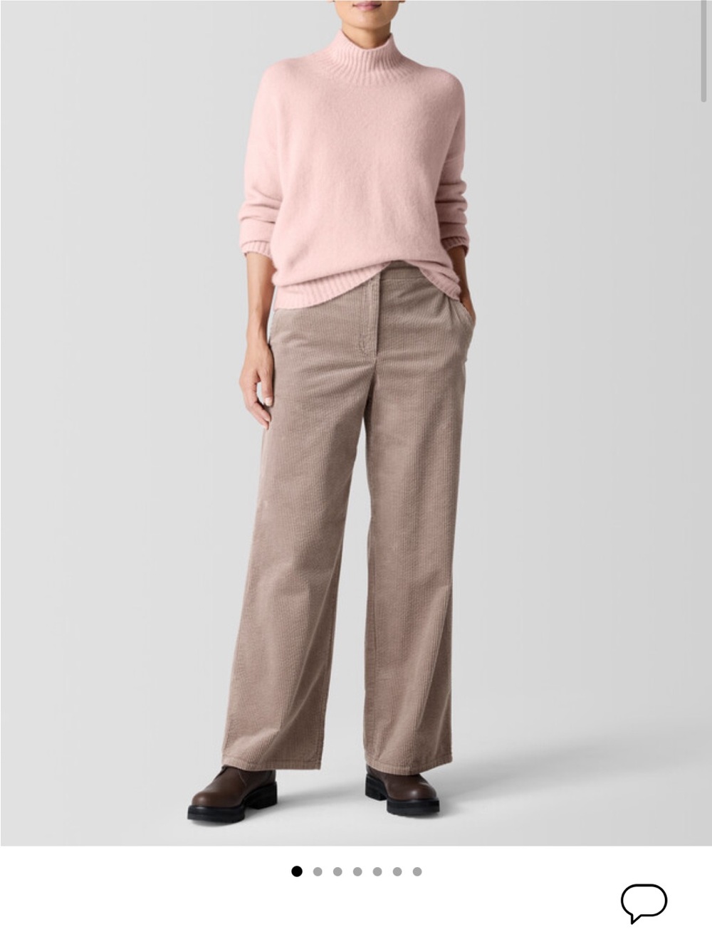 Eileen Fisher Petite Corduroy Wide-Leg Pants in Light Brown size PM